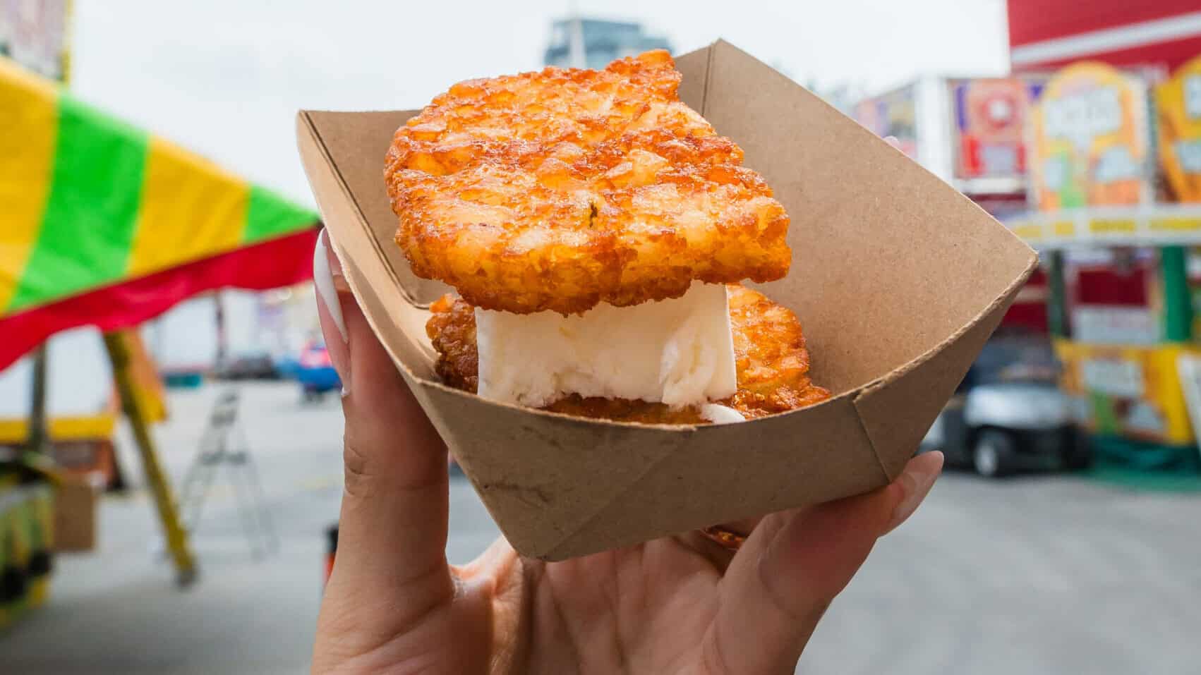 ice cream sandwich hashbrown cne