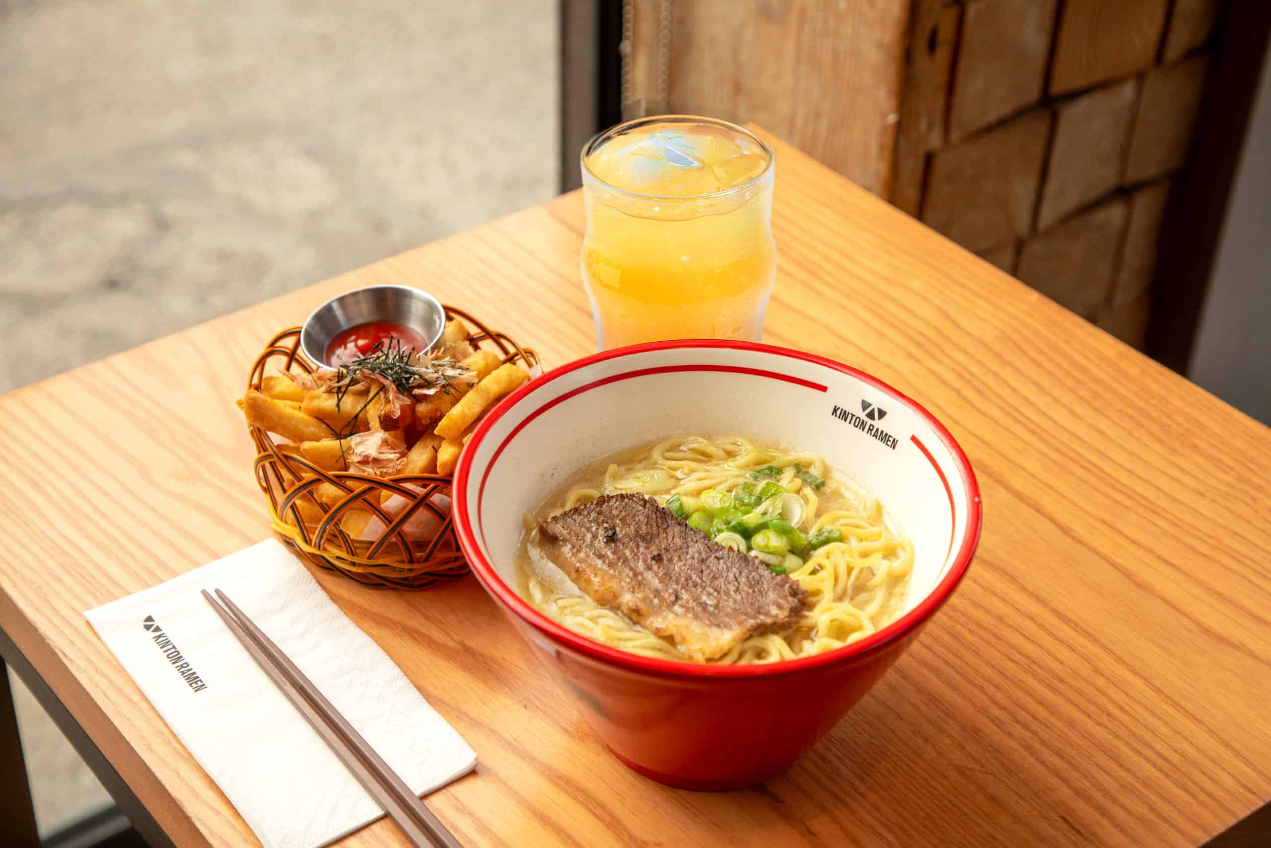 Japanese convenience store vibes featured at Toronto ramen spot